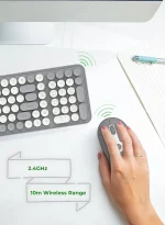صفحه کلید و ماوس بی سیم GKM-300 گرین - Image 2