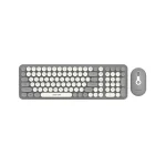 صفحه کلید و ماوس بی سیم GKM-300 گرین